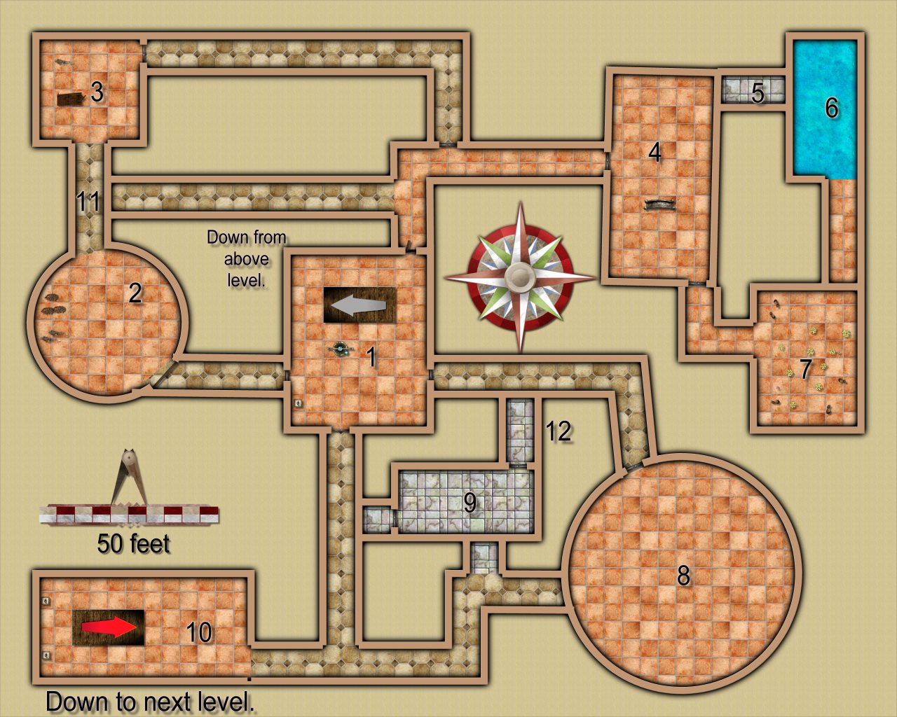 Nibirum Map: temple of the unholy dungeon level 02 by JimP